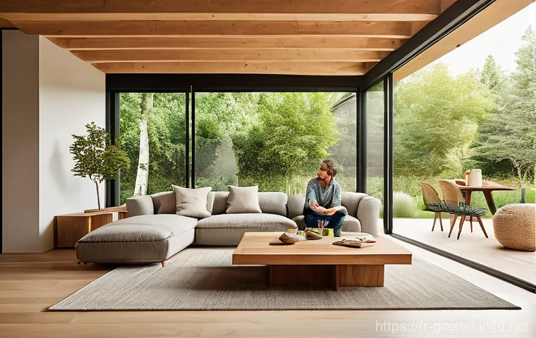 친환경건설기사 현업 종사자 인터뷰 - Prompt 1: A Serene, Sustainable Family Home**