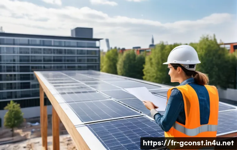 친환경건설기사 취업 과정에서 주의할 점 - **Prompt 1: Sustainable Construction Innovation**
"A diverse team of male and female engineers, ...